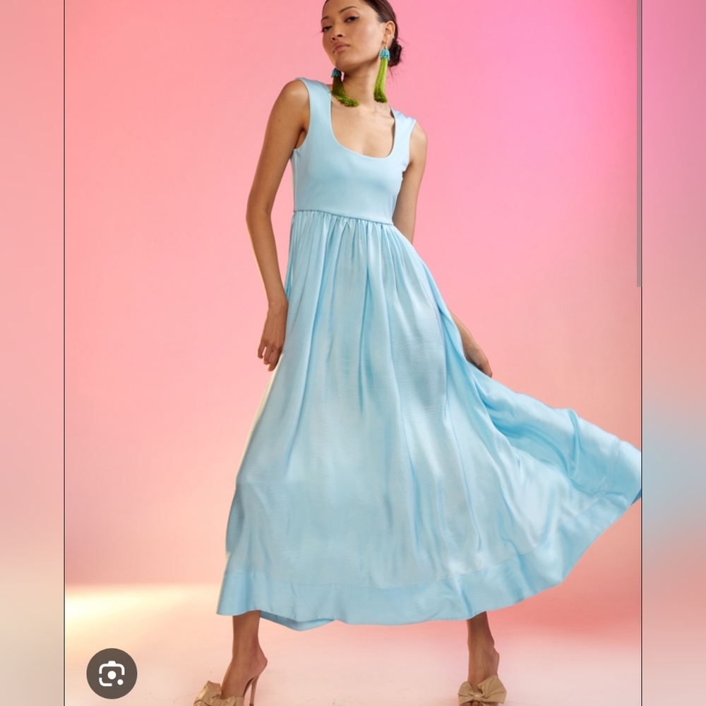 Cynthia Rowley Teal Maxi Dress SEE COLOR PICS size XS